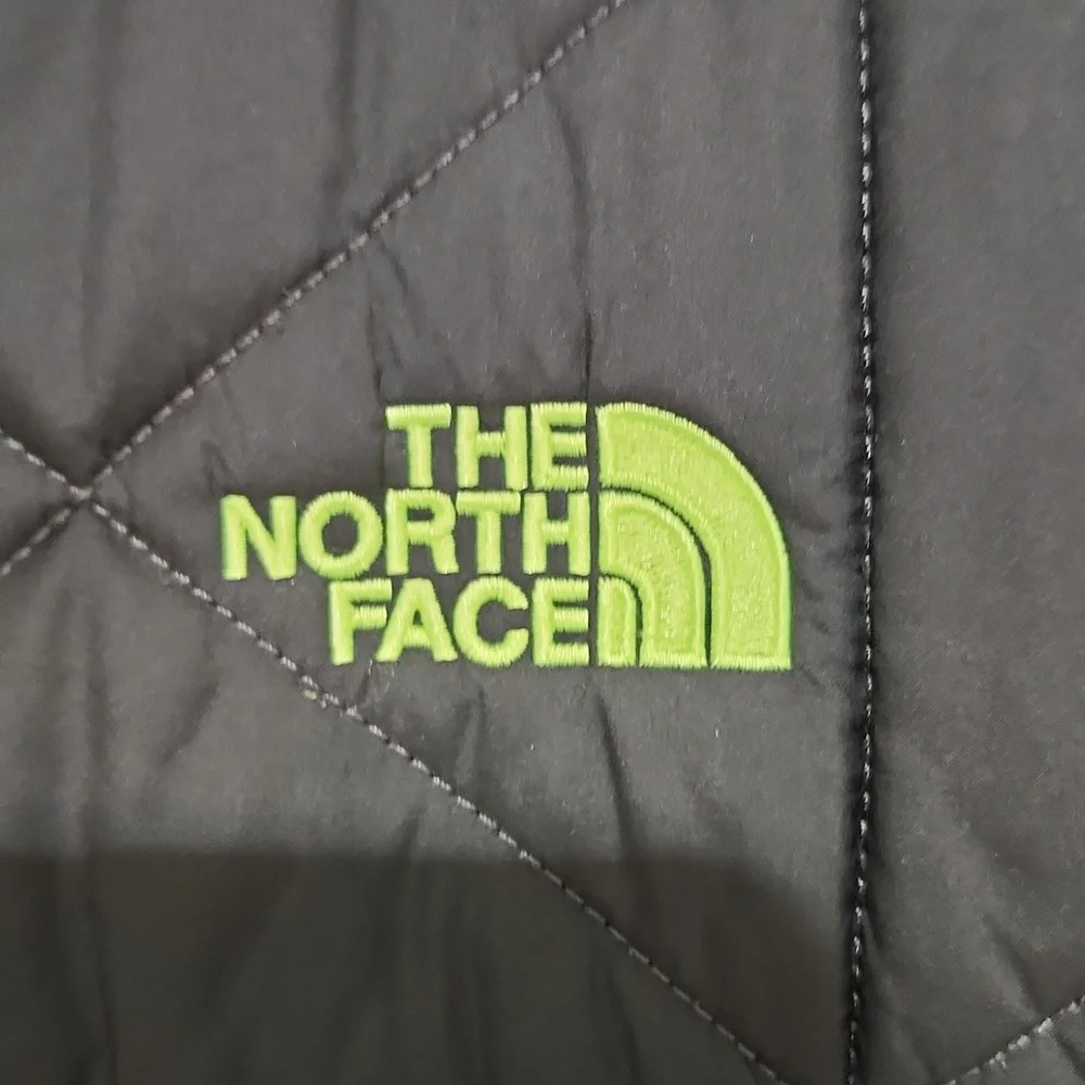 The North Face Boy's Puffer Coat Reversable Minecraft Like Print *read carefully